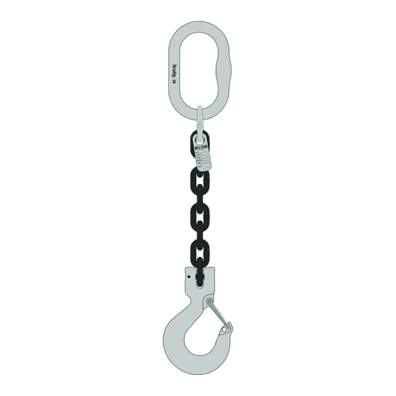Grade 100 Single Leg Chain Slings