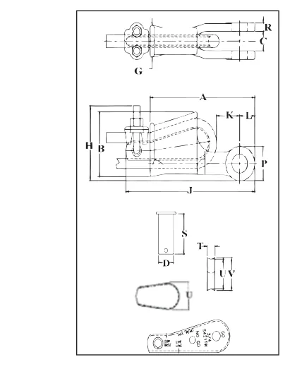 S-421T Wedge Sockets — dimensioned drawing