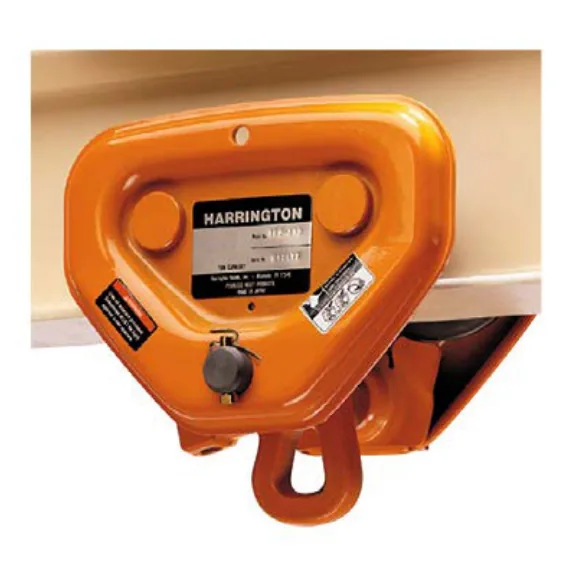 UBC Universal Beam Clamp & Manual Trolleys — dimensions