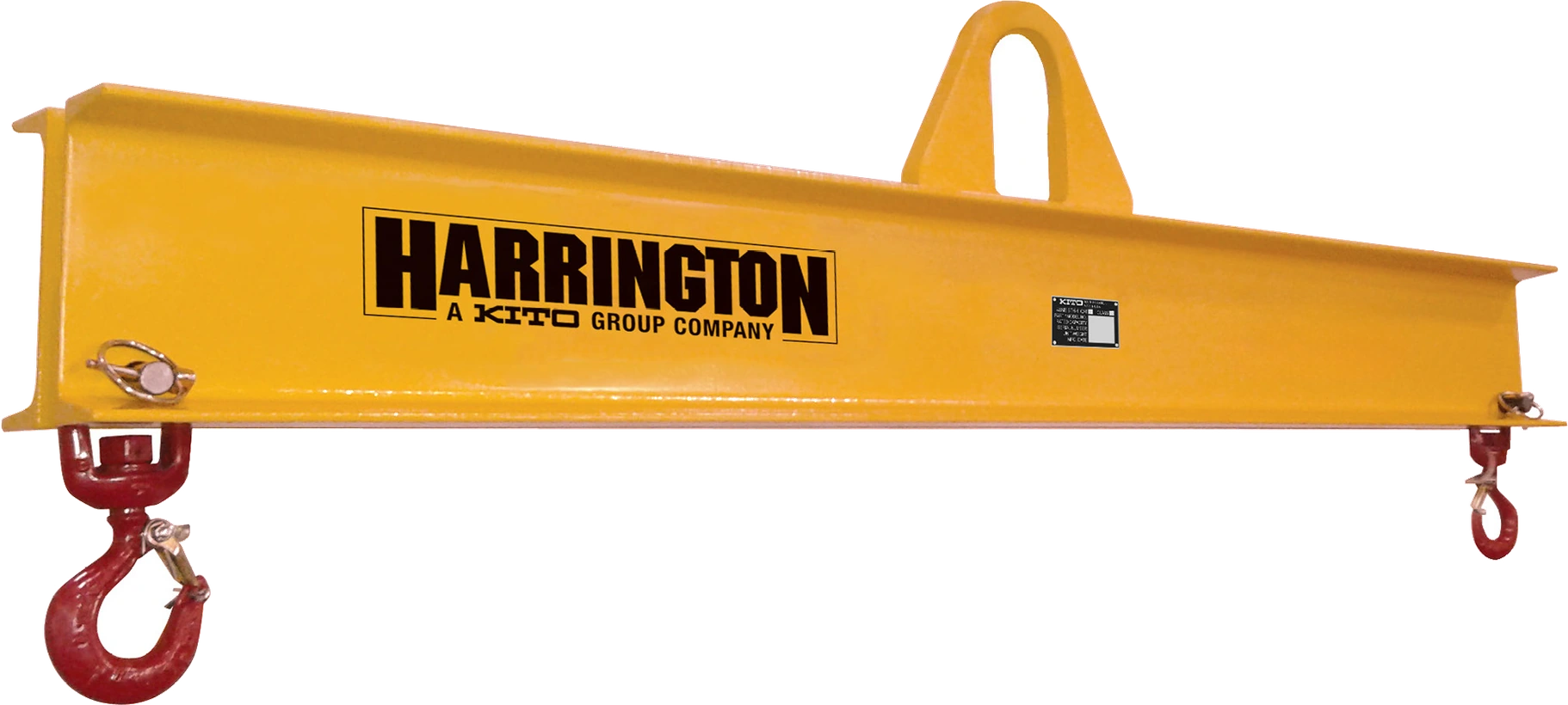 HSDLB standard duty lifting beam with a swivel hook at each end