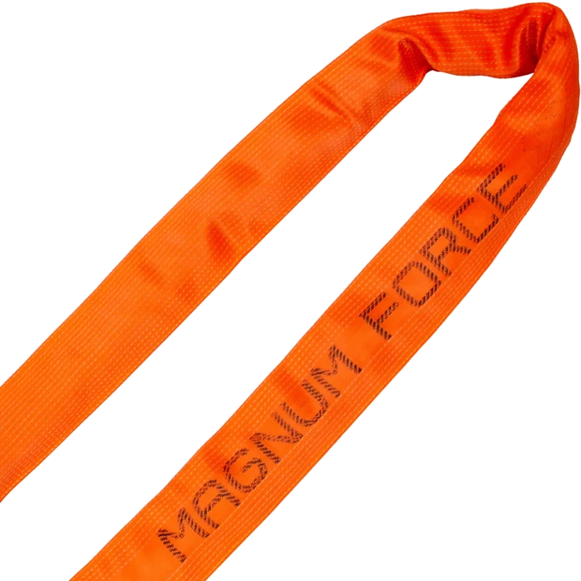 An orange Magnum Force high performance round sling