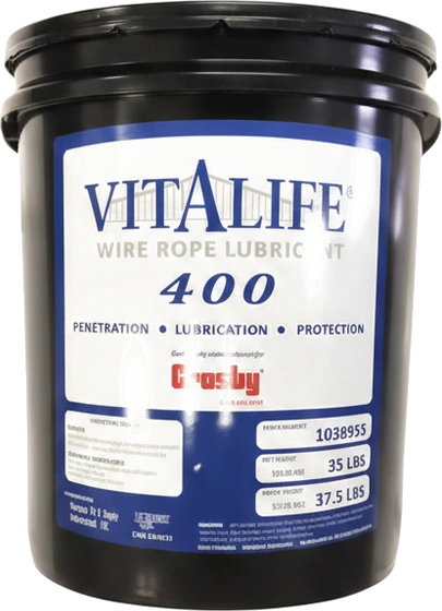 Vitalife 400 wire rope lubricant